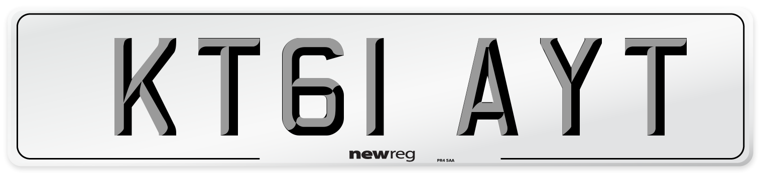 KT61 AYT Number Plate from New Reg